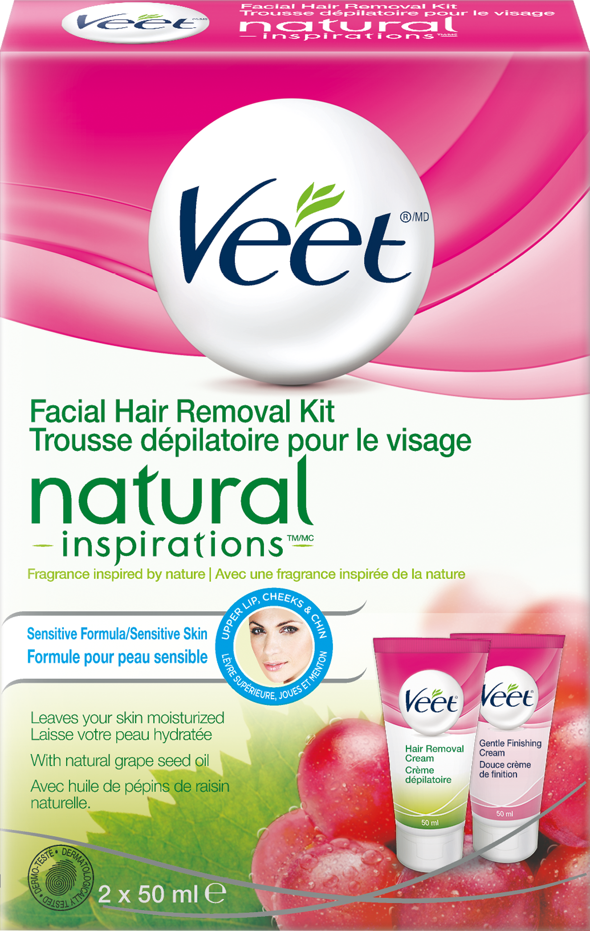 VEET Natural Inspirations Facial Hair Removal Kit  Hair Removal Cream Canada